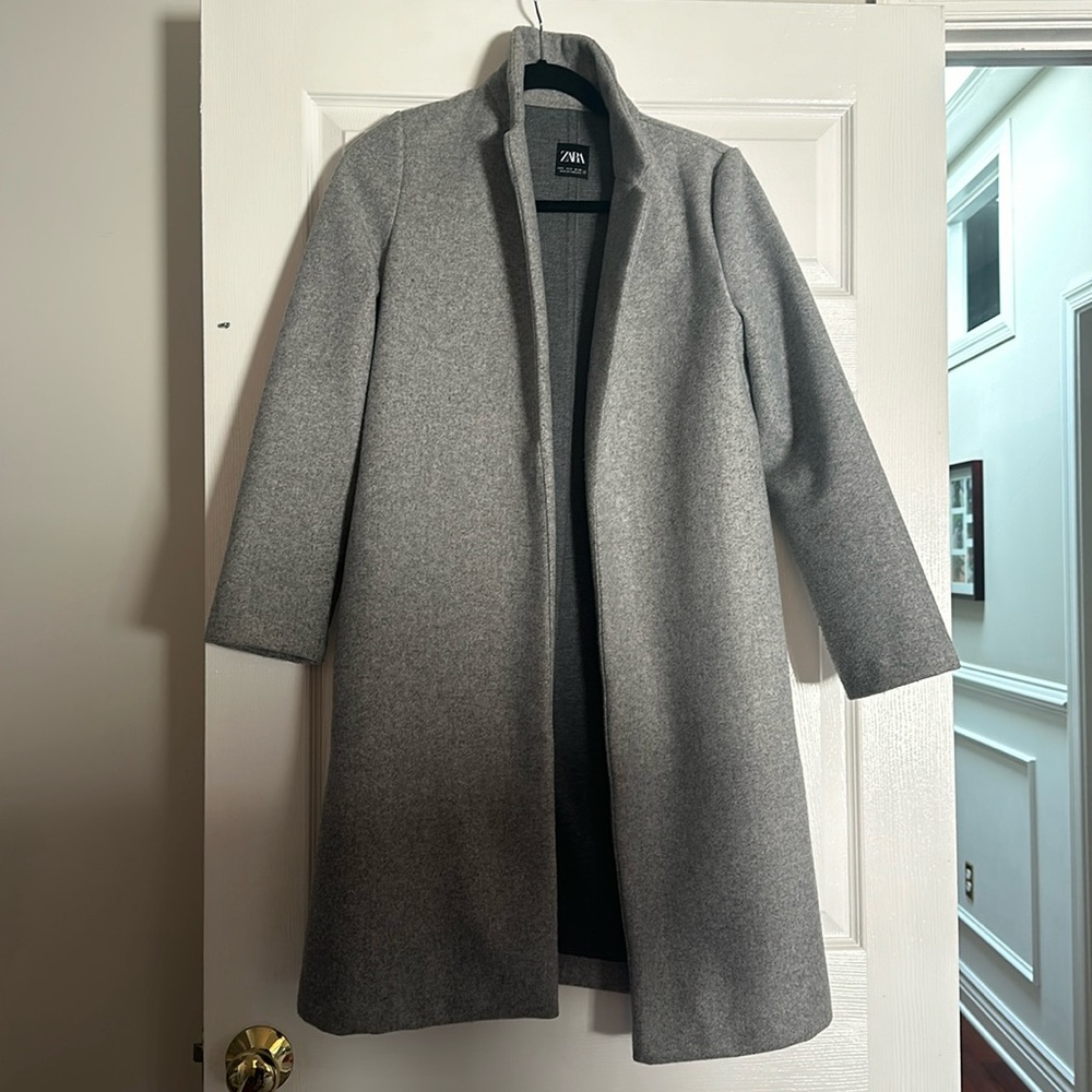 Zara - light grey pea coat 🧥